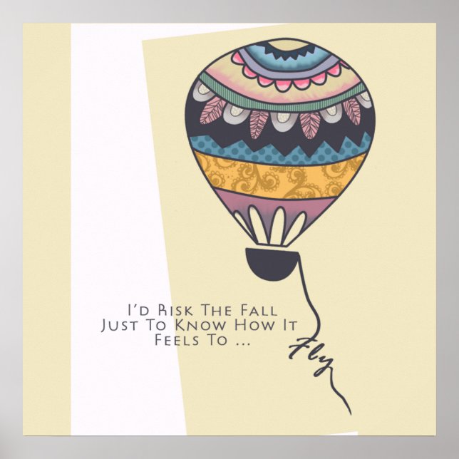 Jag skulle riskera den sjunkande Motiveringsoten Poster (Framsidan)