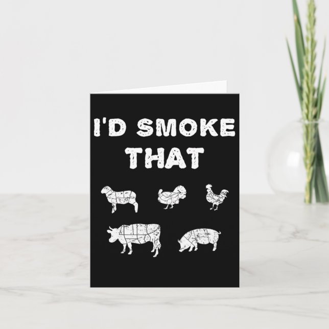 Jag skulle röka den där Chef Smoker Bbq ger Kulina Kort (Framsida)