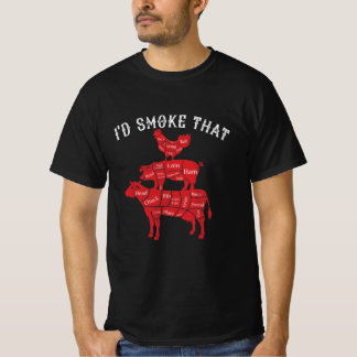 Jag skulle röka den där grillningen av BQ Smoker G T Shirt