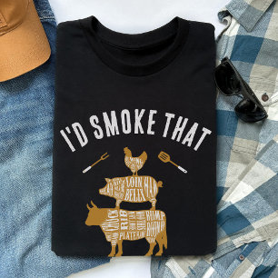 Jag skulle röka den roliga grillköttet BBQ present T Shirt