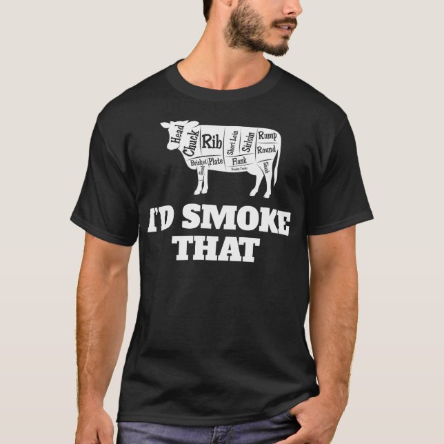Jag skulle röka det där - Kött Smoker Passande Sco T Shirt (Framsida)