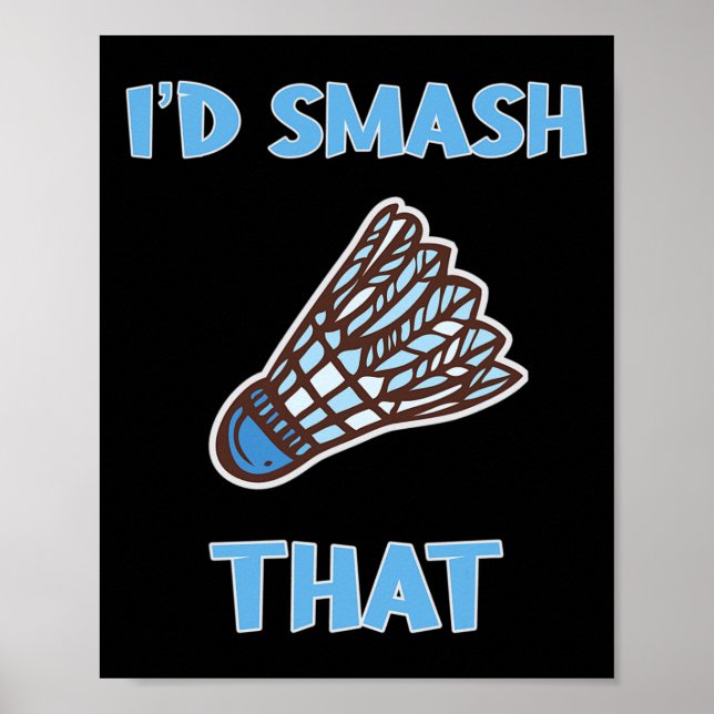 Jag skulle sabba det där konstiga Badminton Poster (Framsidan)