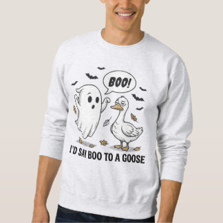 Jag Skulle Säga Bu Till En Gås – Rolig Halloween Lång Ärmad Tröja