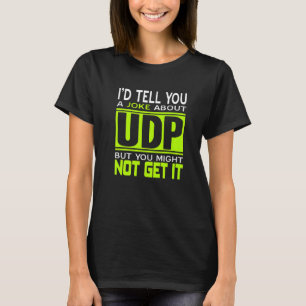 Jag skulle säga en skämt om UDP-programmeraren. T Shirt