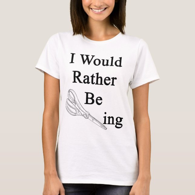 Jag skulle Scissoring ganska T-shirt (Framsida)