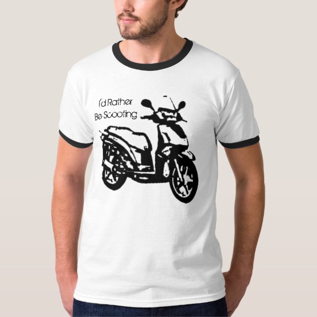 Jag skulle Scooting ganska T-shirt (Framsida)