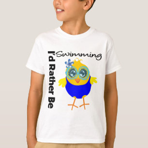 Jag skulle simmar ganska chicken tee shirt