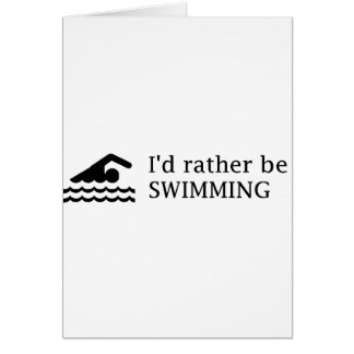 Jag skulle SIMMAR ganska Hälsningskort