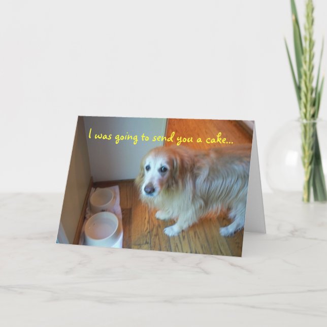 Jag skulle skicka en tårta till dig... kort (Framsida)