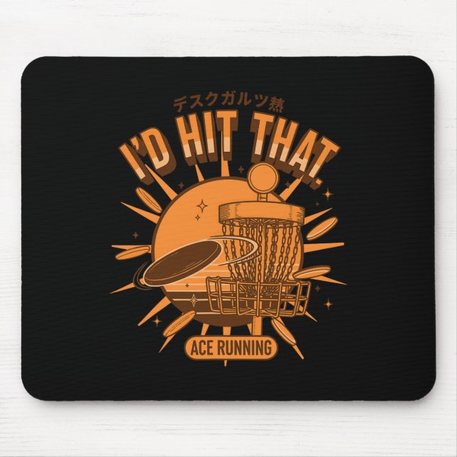 Jag skulle slå det esset som springer Disc Golf-sc Musmatta (Framsidan)
