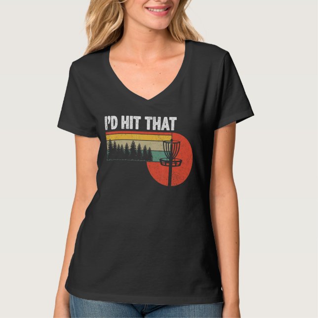 Jag skulle Slått att golf-skivan med golf-Träd til T Shirt (Framsida)