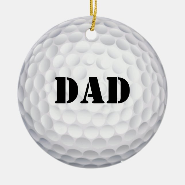 Jag skulle slått att! Golfboll Julgransprydnad Keramik (Framsidan)