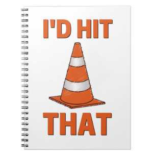Jag skulle slått den lustiga autokross orange cone anteckningsbok