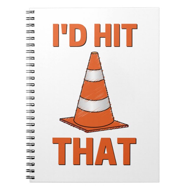 Jag skulle slått den lustiga autokross orange cone anteckningsbok (Framsidan)