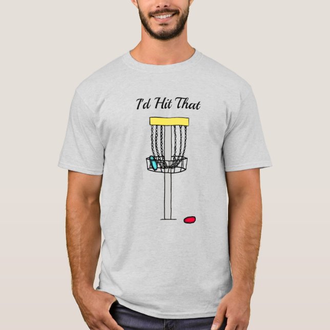 Jag skulle Slått det, Disk Golf Pun T Shirt (Framsida)