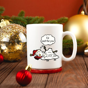 Jag skulle smälta för dig! Funny Hand plockade Snö Kaffemugg