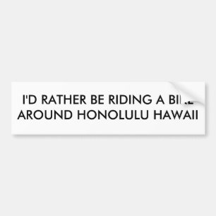 JAG SKULLE SNARARE HA EN BIKE RUNT HONOLULU HAWAII BILDEKAL
