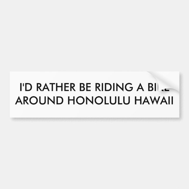 JAG SKULLE SNARARE HA EN BIKE RUNT HONOLULU HAWAII BILDEKAL (Framsidan)