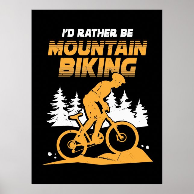 Jag skulle snarare vara bergsbiking poster (Framsidan)