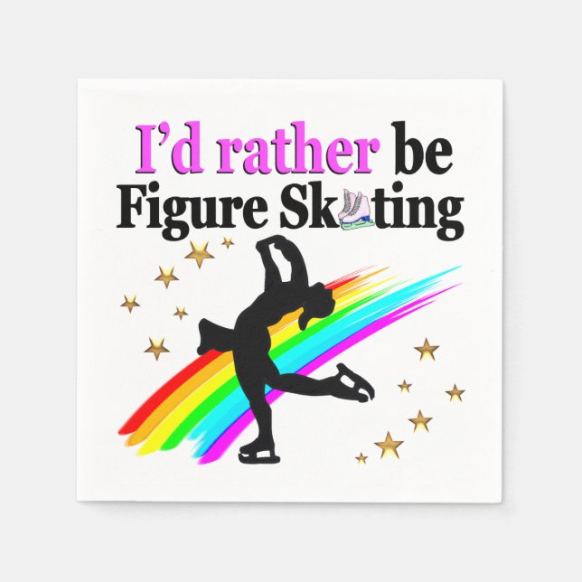 JAG SKULLE SNARARE VARA FIGUR SKATING PAPPERSSERVETT (Framsidan)