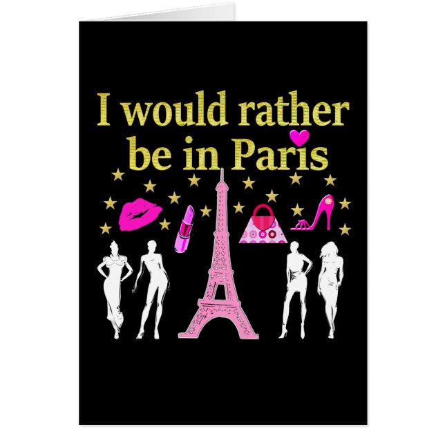 JAG SKULLE SNARARE VARA I PARIS HÄLSNINGSKORT (Framsidan)