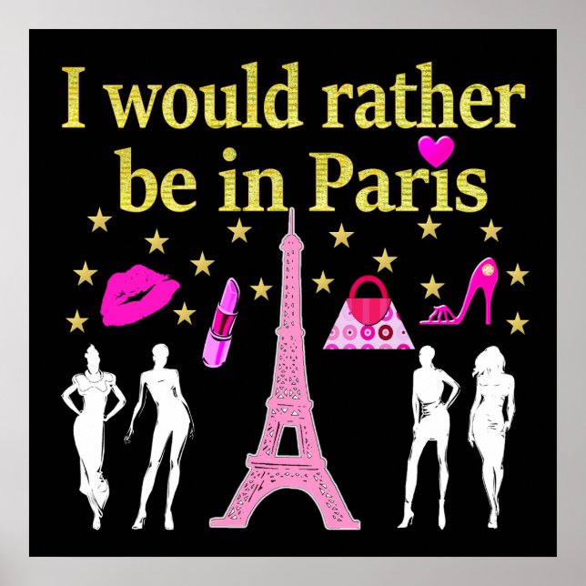 JAG SKULLE SNARARE VARA I PARIS POSTER (Framsidan)