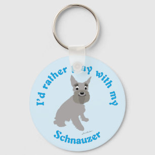 Jag skulle snarlik lek med min Schnauzer Nyckelring