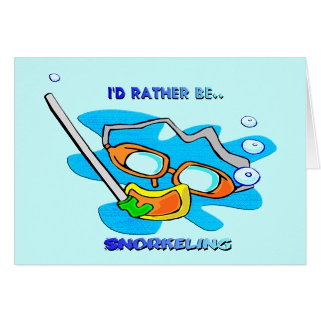 Jag skulle Snorkeling ganska Hälsningskort (Framsidan Horizontal)