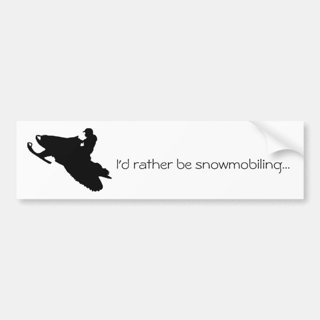 Jag skulle snowmobiling ganska… bildekalet bildekal (Framsidan)