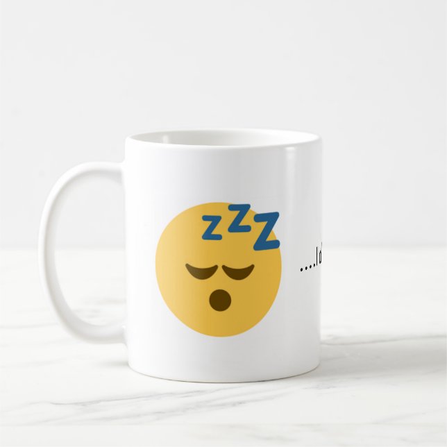 Jag skulle sovar ganska den Emoji kaffemuggen Kaffemugg (Vänster)