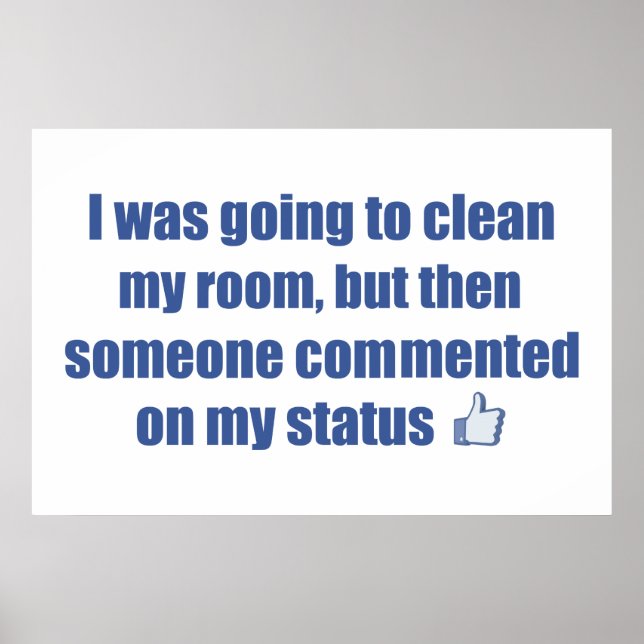 Jag skulle städa mitt rum, men.... poster (Framsidan)