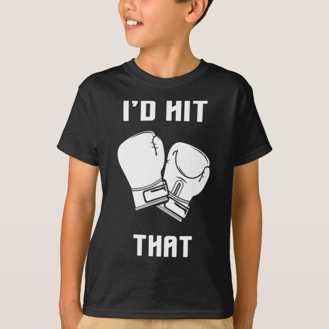 Jag skulle träffa den roliga boxningkickboxning pr t shirt (Framsida)