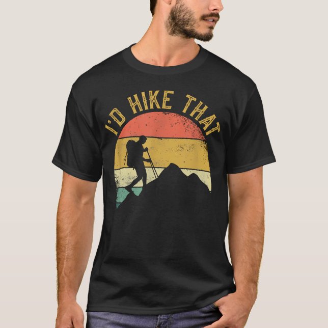 JAG skulle vandra de bergen vandring T Shirt (Framsida)