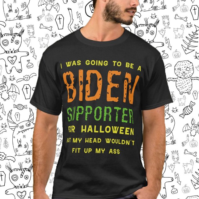 Jag skulle vara en bidensupporter för Halloween T Shirt (Biden Halloween)