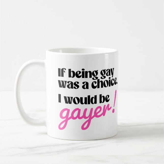Jag skulle vara gayare kaffemugg (Vänster)