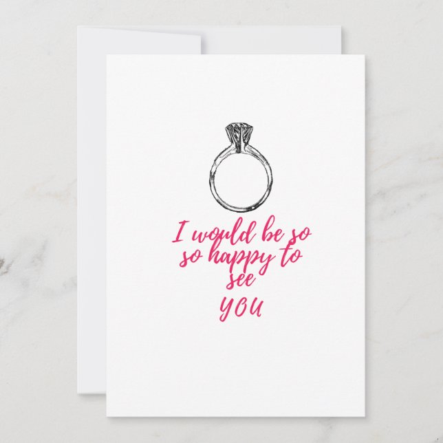 Jag skulle vara så glad att se dig inbjudningar (Framsida)