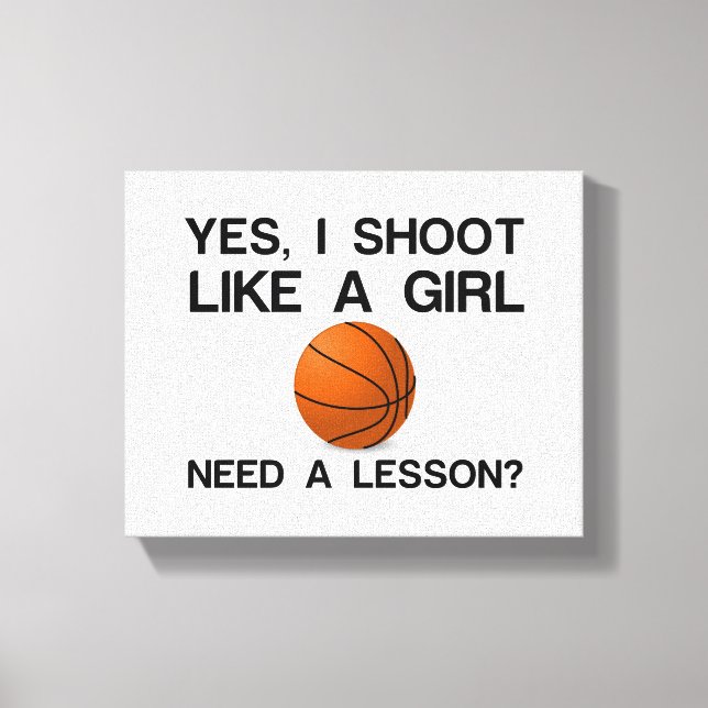 JAG SKULLE VILJA EN GIRL BASKETBALL CANVASTRYCK (Framsida)