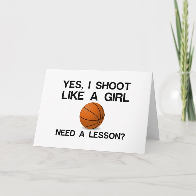 JAG SKULLE VILJA EN GIRL BASKETBALL HELGKORT (Framsida)