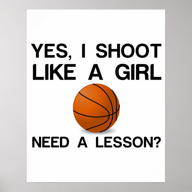 JAG SKULLE VILJA EN GIRL BASKETBALL POSTER (Framsidan)
