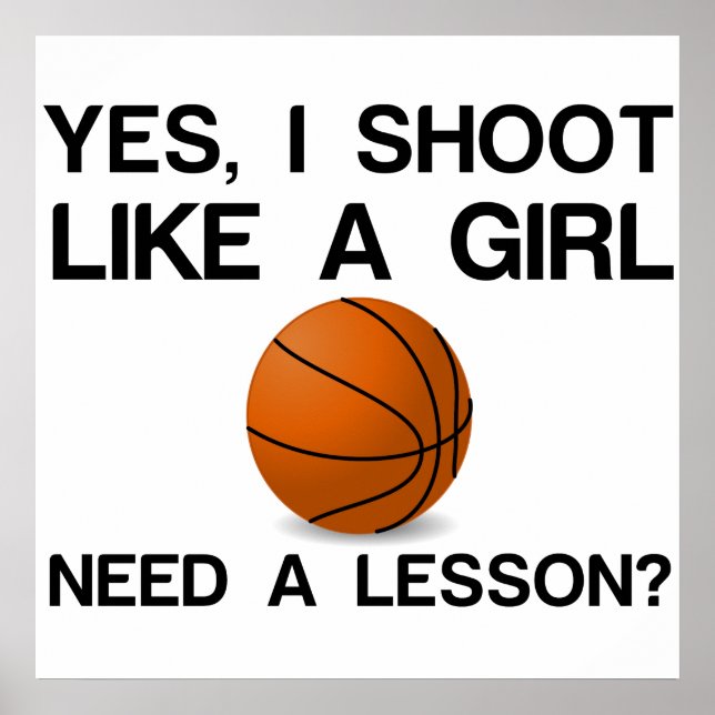 JAG SKULLE VILJA EN GIRL BASKETBALL POSTER (Framsidan)
