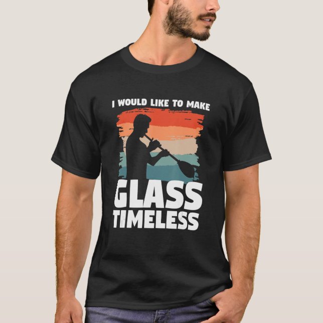Jag skulle vilja göra glaset timodigt, glasblåsand t shirt (Framsida)