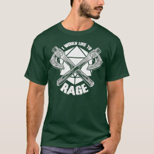 Jag skulle vilja läsa D20 Barbarian Funny Tabletop T Shirt