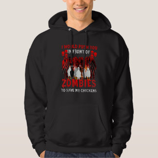 Jag skulle vilja pressa dig framför Zombies till S Hoodie