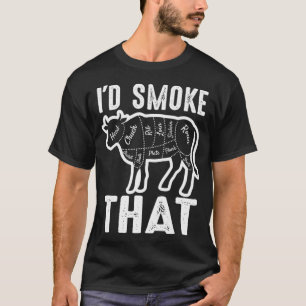 Jag skulle vilja röka ut de barbeska gåvorna t shirt