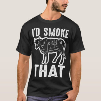 Jag skulle vilja röka ut de barbeska gåvorna t shirt