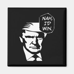 Jag skulle vinna på Trump 2024 Republican USA Meme Magnet