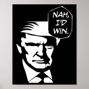 Jag skulle vinna på Trump 2024 Republican USA Meme Poster