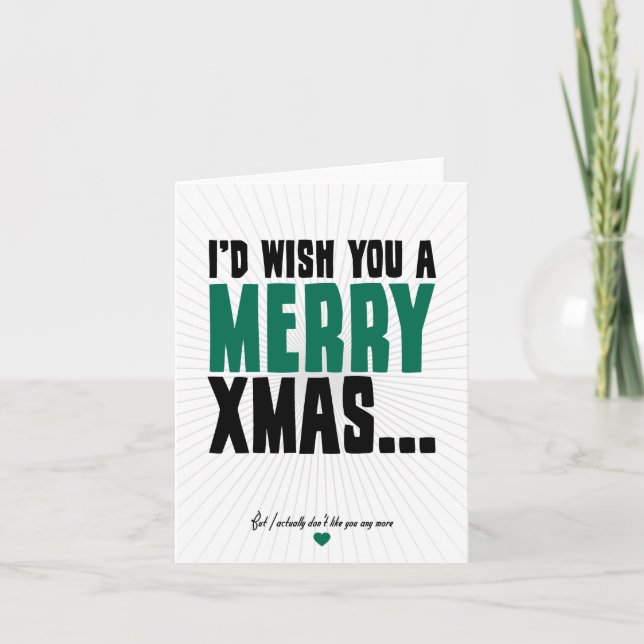 Jag skulle Wish dig god jul Helgkort (Framsida)