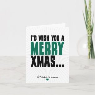 Jag skulle Wish dig god jul Helgkort