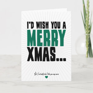 Jag skulle Wish dig god jul Helgkort